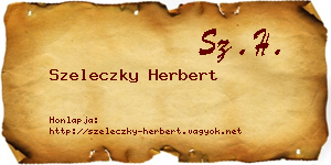 Szeleczky Herbert névjegykártya